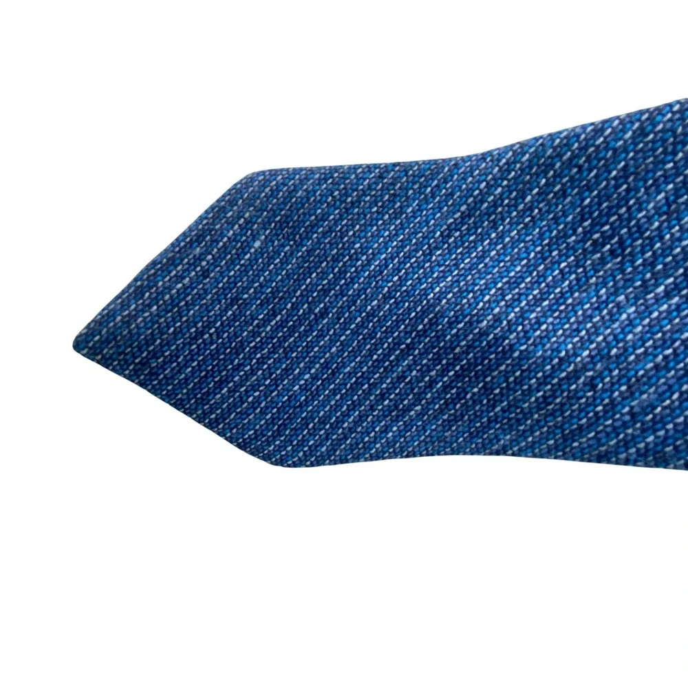 Anthony Foxx Mens Necktie Blue Textured Striped Classic‎ Business Formal Tie